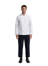 100% Polyester Chef Coat - Long Sleeve Hidden Button