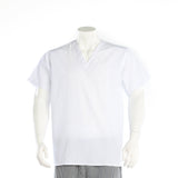 Poly-Cotton V-Neck Cook Shirt - Short Sleeve