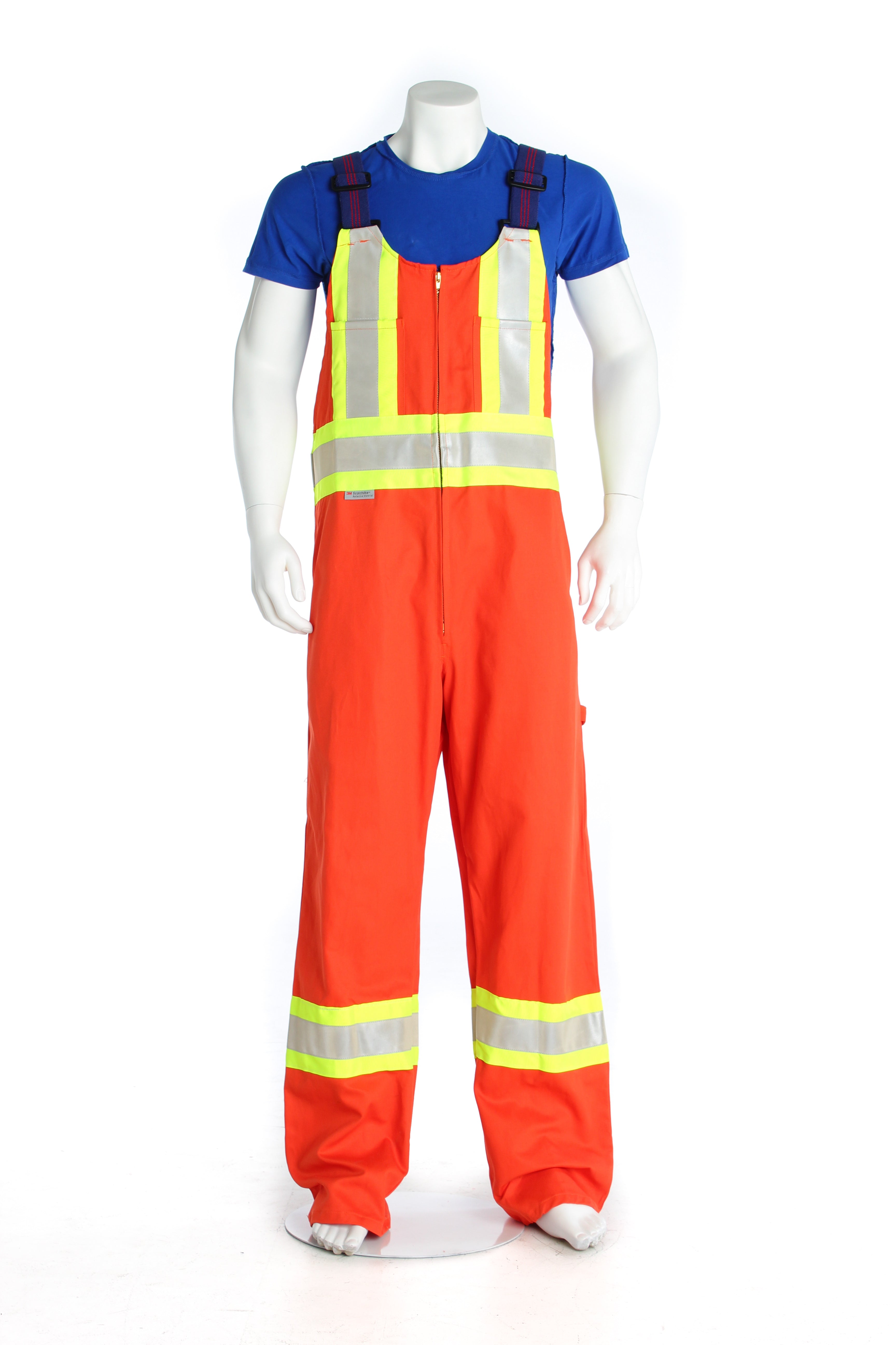 100% Cotton Bib Overall - 4" Hi-Vis Tapes
