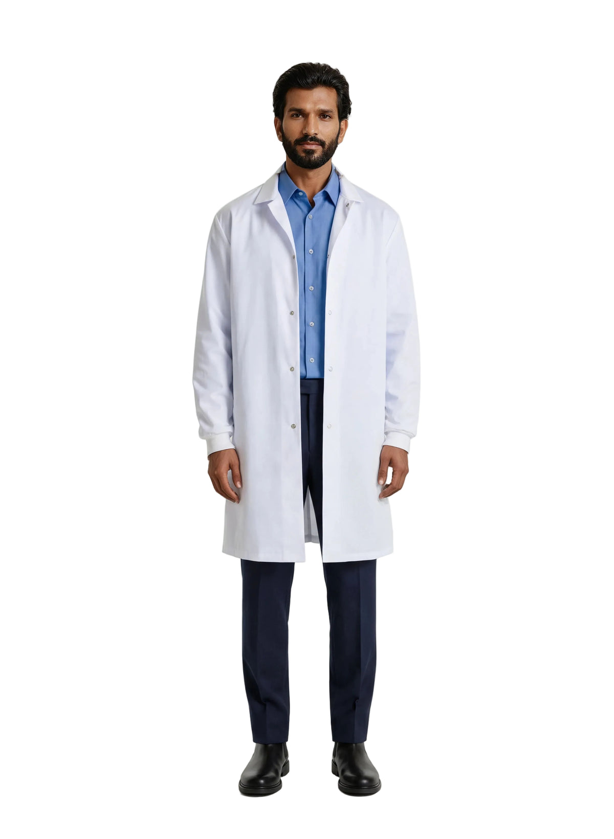 Butcher Coat with Knit Cuff - No Pockets