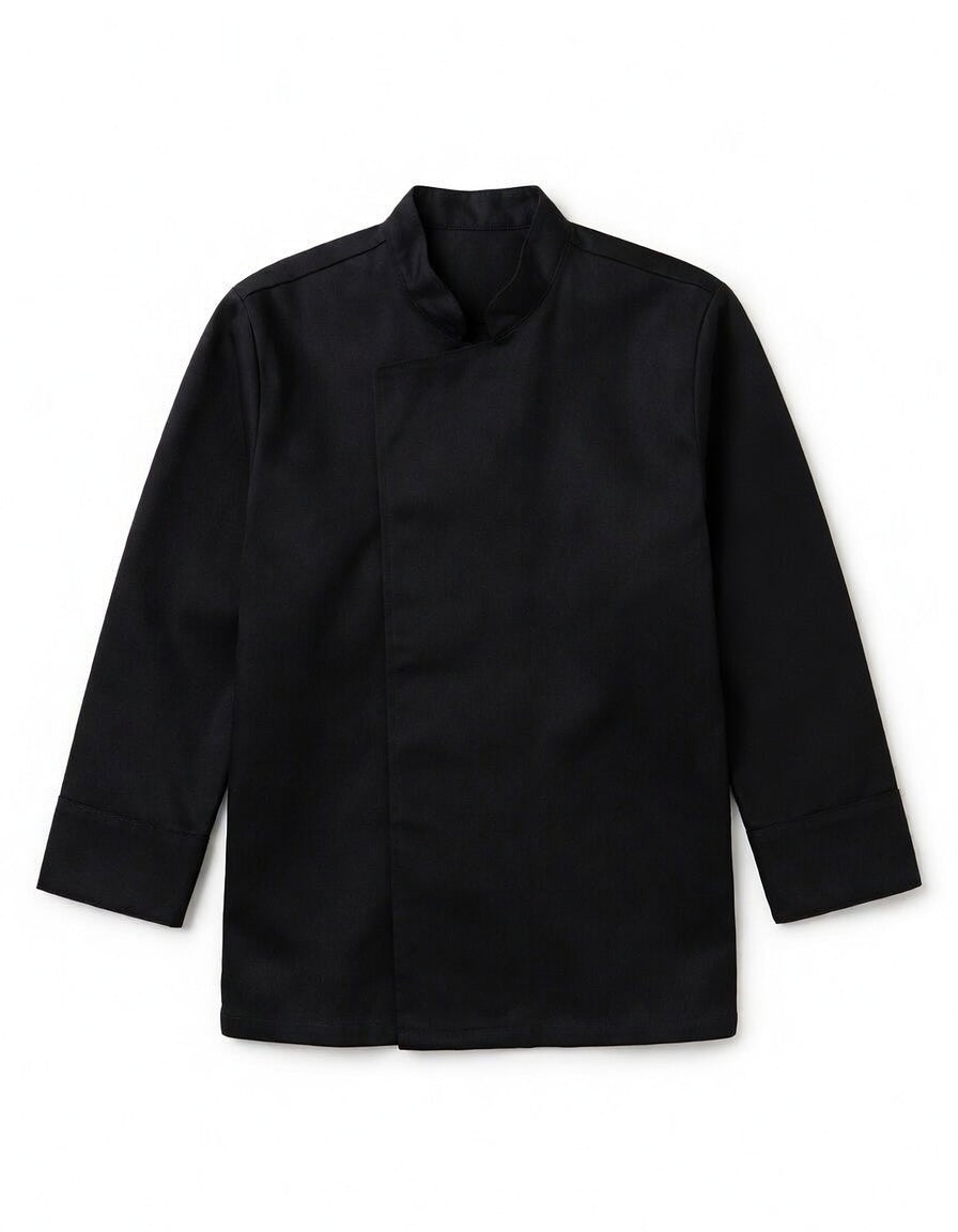 Poly-Cotton Chef Coat - Long Sleeve Hidden Button