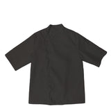 Poly-Cotton White Chef Coat - Short Sleeve Hidden Button