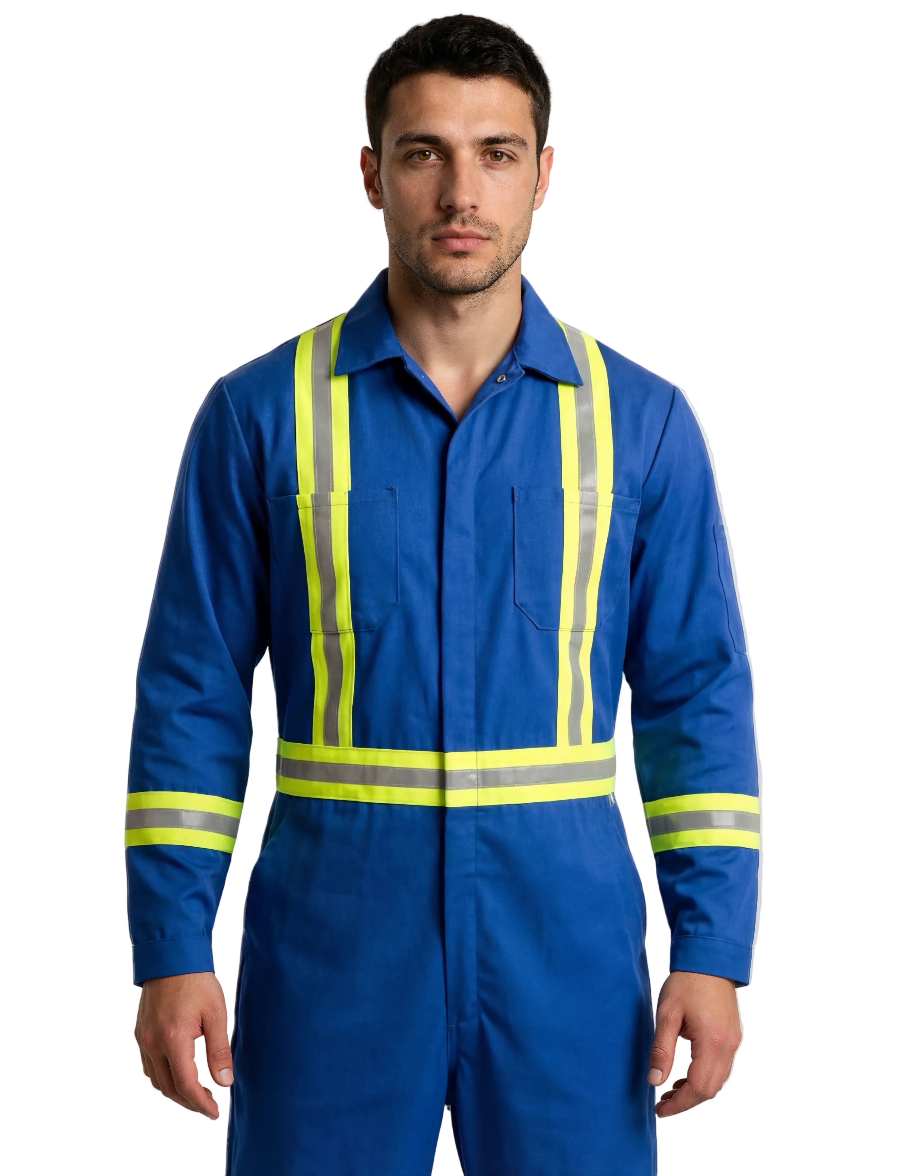 Flame Resistant 9oz. Coverall - Hi-Vis Tapes
