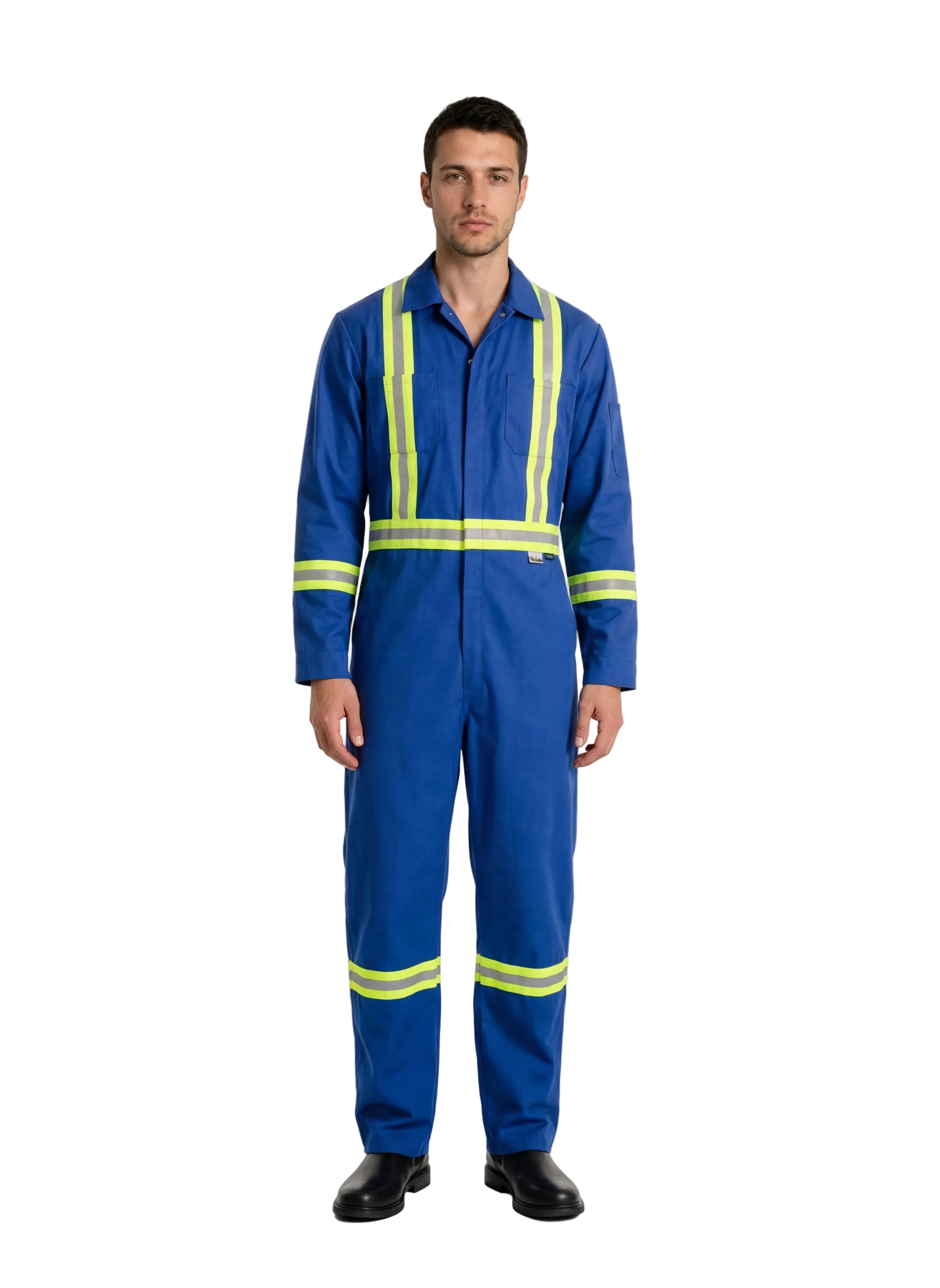 Flame Resistant 9oz. Coverall - Hi-Vis Tapes