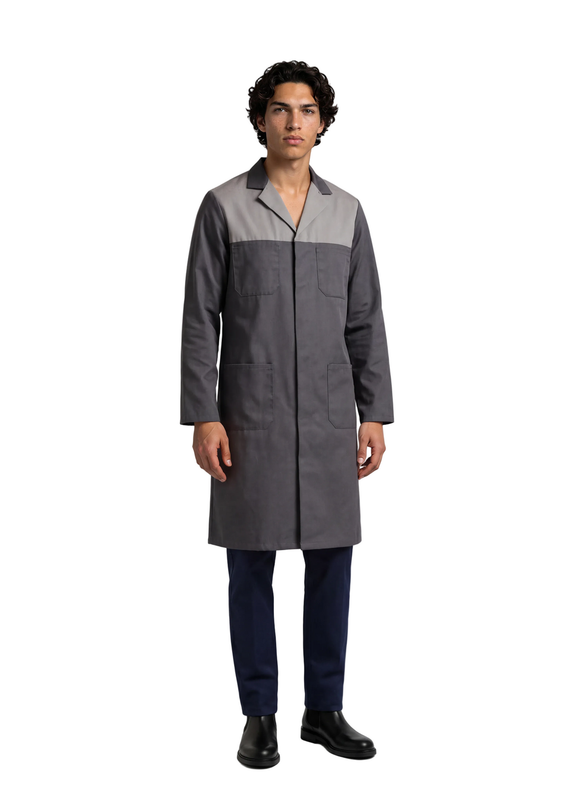 Two-Tone Shop Coat - Poly-Cotton