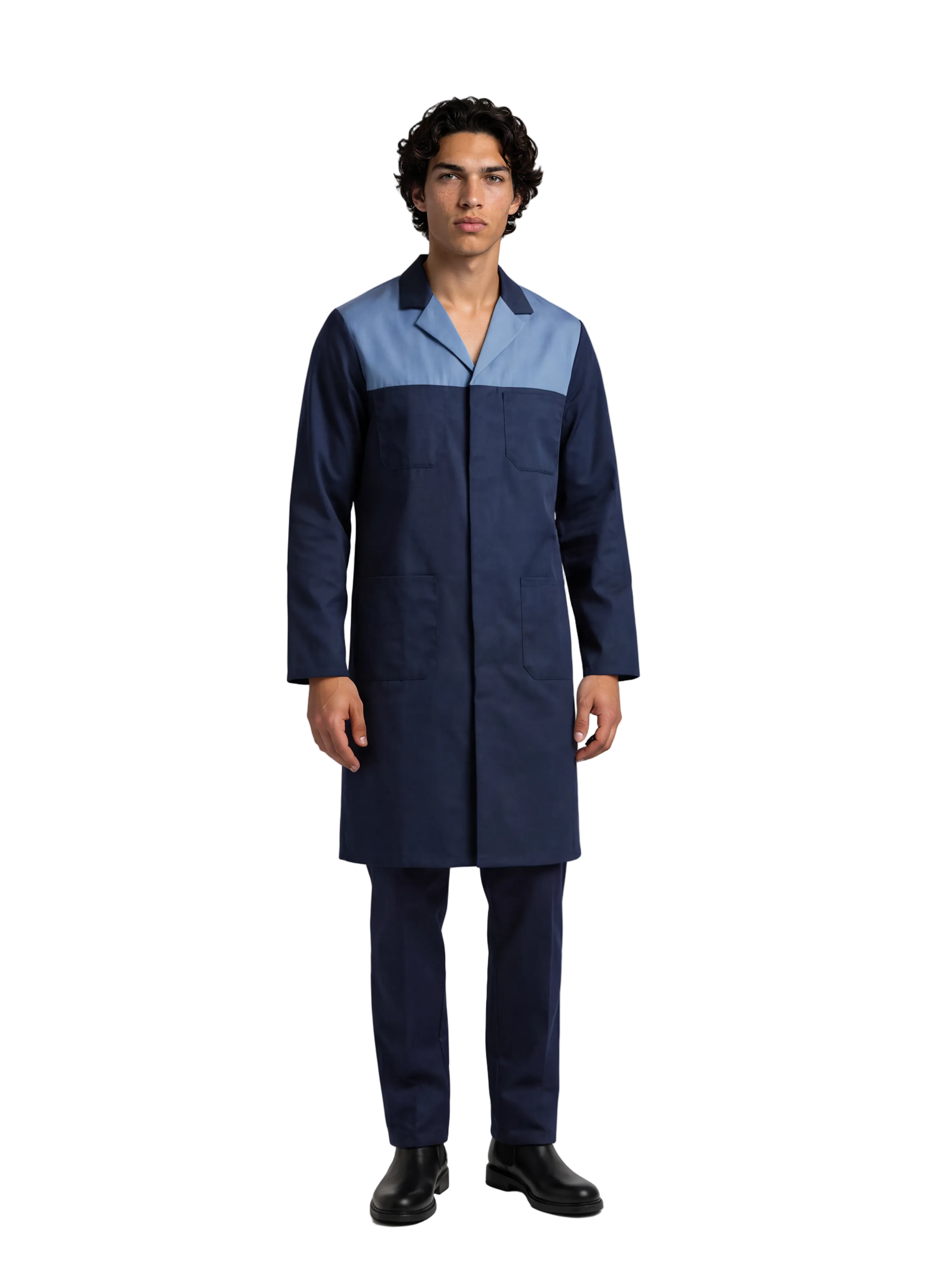 Two-Tone Shop Coat - Poly-Cotton