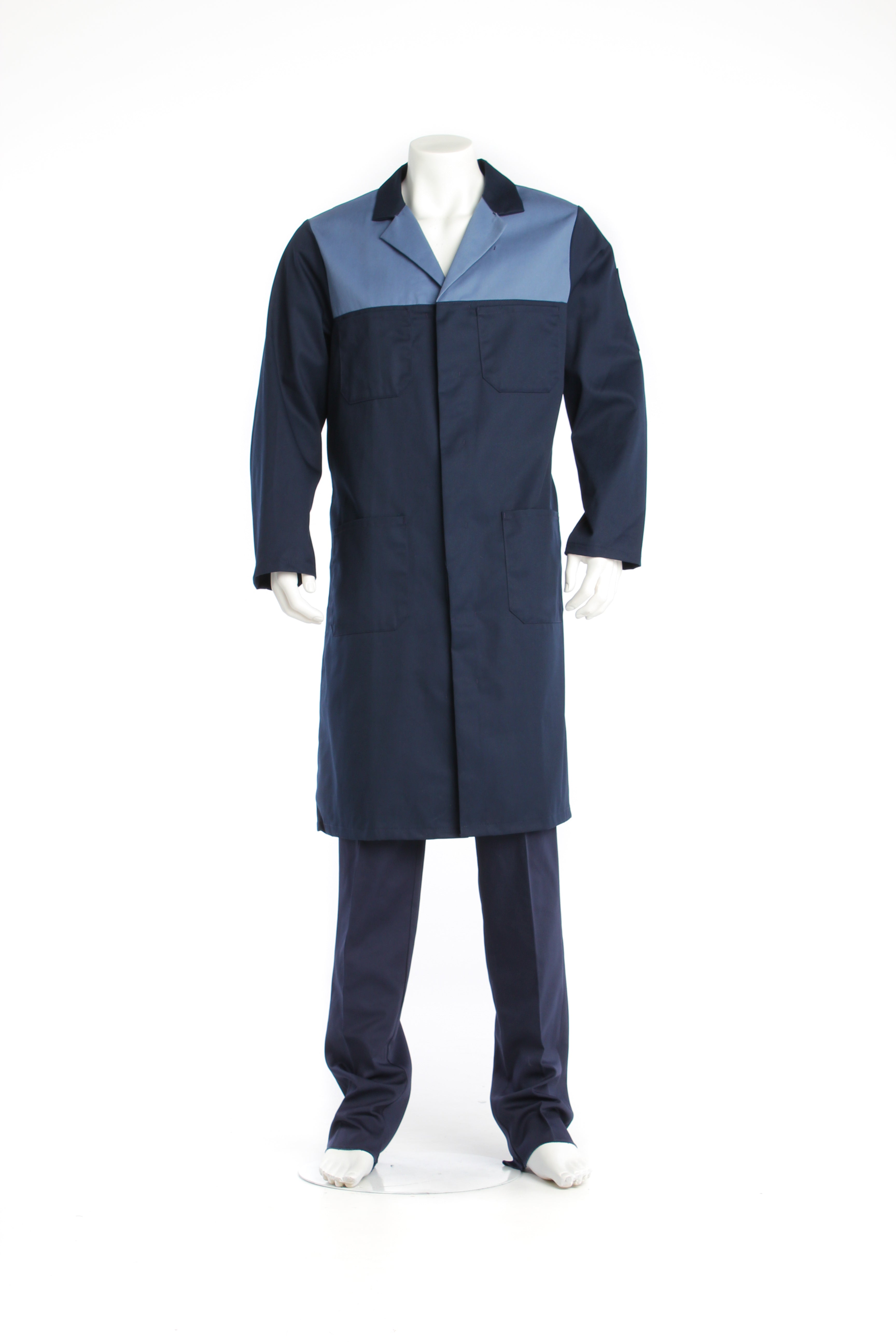 Two-Tone Shop Coat - Poly-Cotton