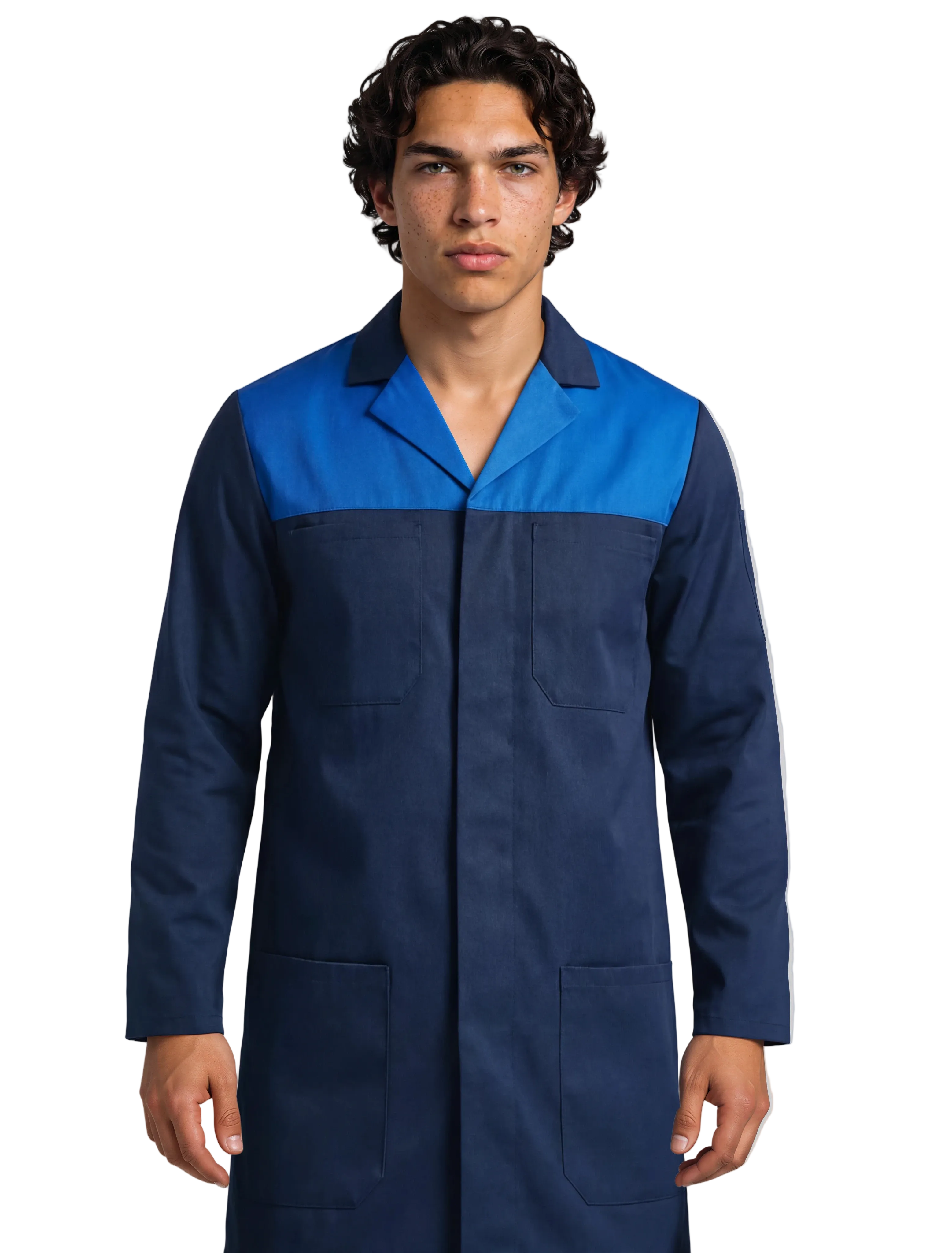 Two-Tone Shop Coat - Poly-Cotton