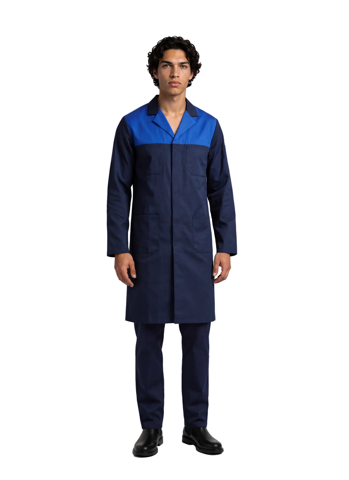 Two-Tone Shop Coat - Poly-Cotton
