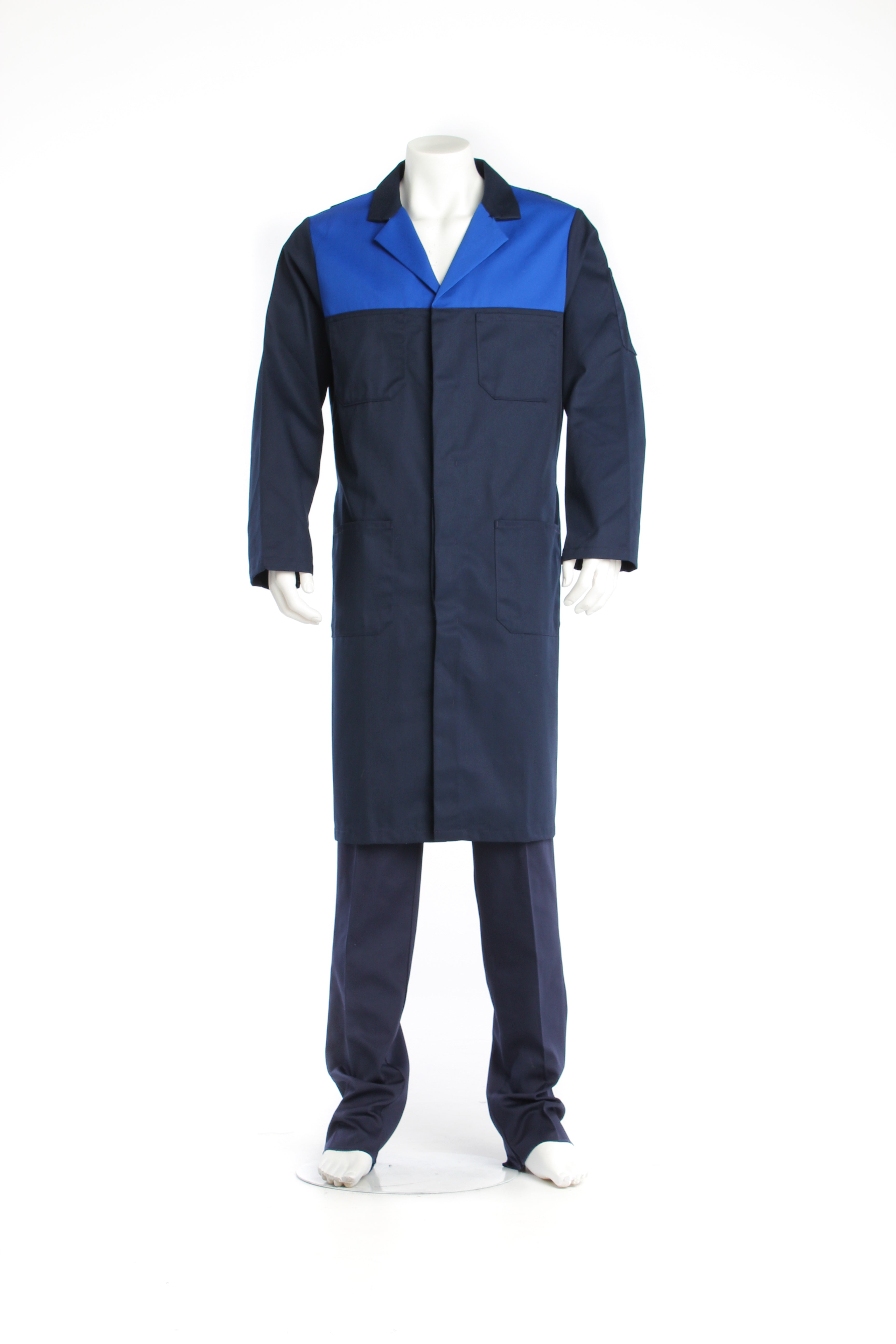 Two-Tone Shop Coat - Poly-Cotton