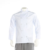 100% Polyester Black Chef Coat - Long Sleeve