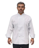 Poly-Cotton Black Chef Coat - Long Sleeve