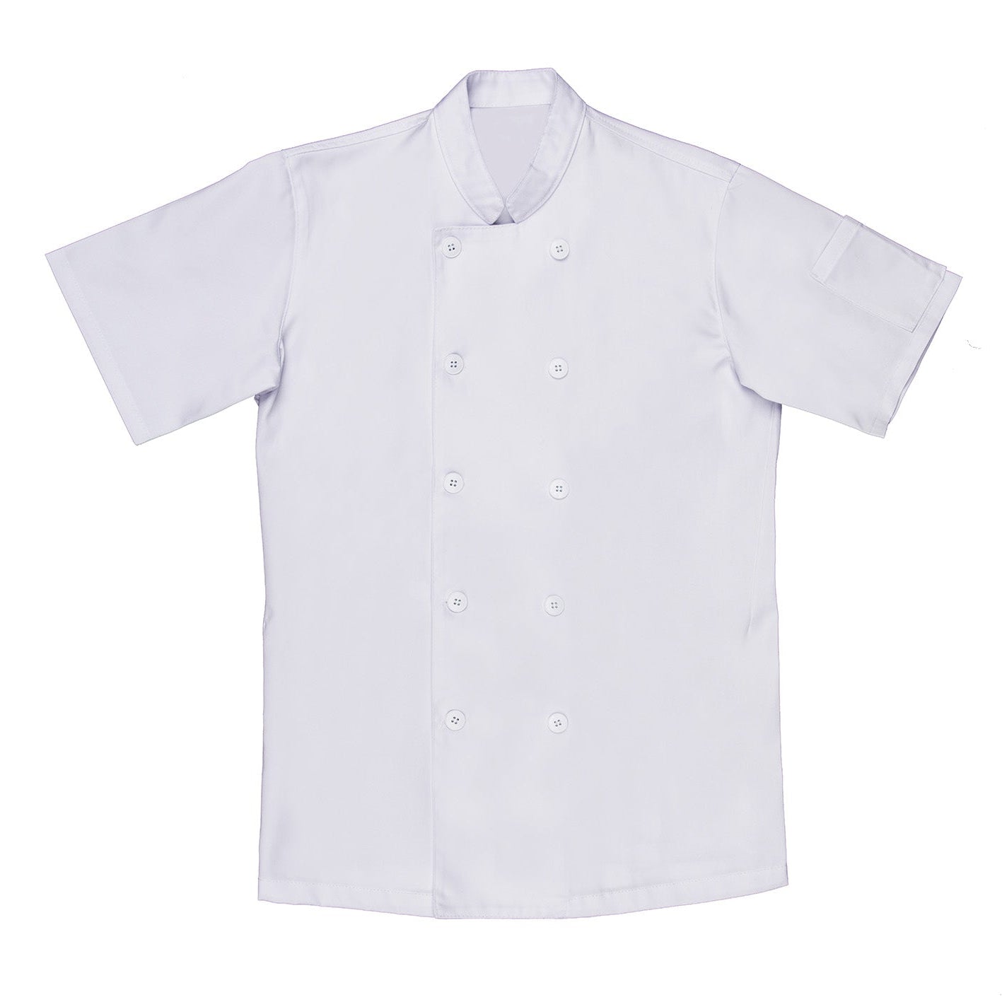 100% Polyester Black Chef Coat - Short Sleeve
